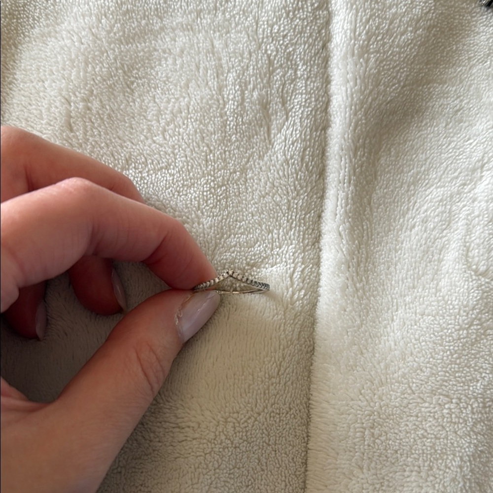 Pandora silver wishbone ring size 52 (6)